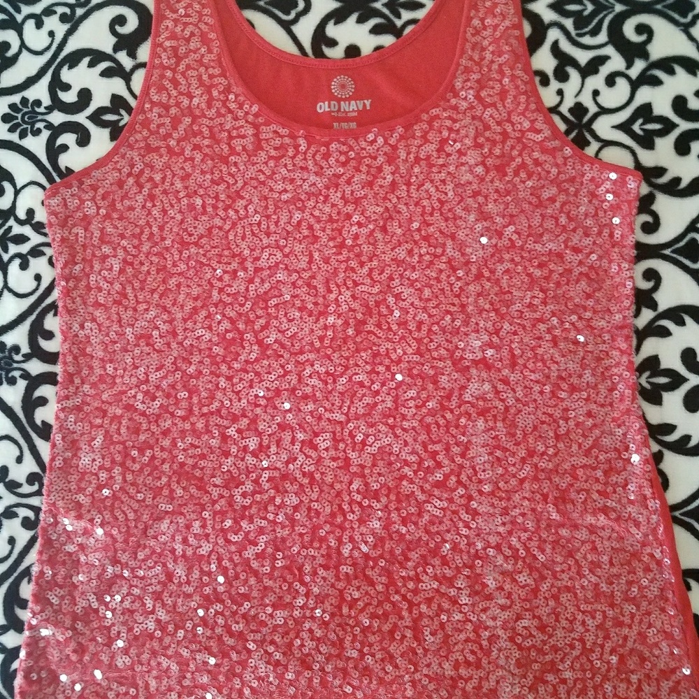 Old Navy sequined tank size XL